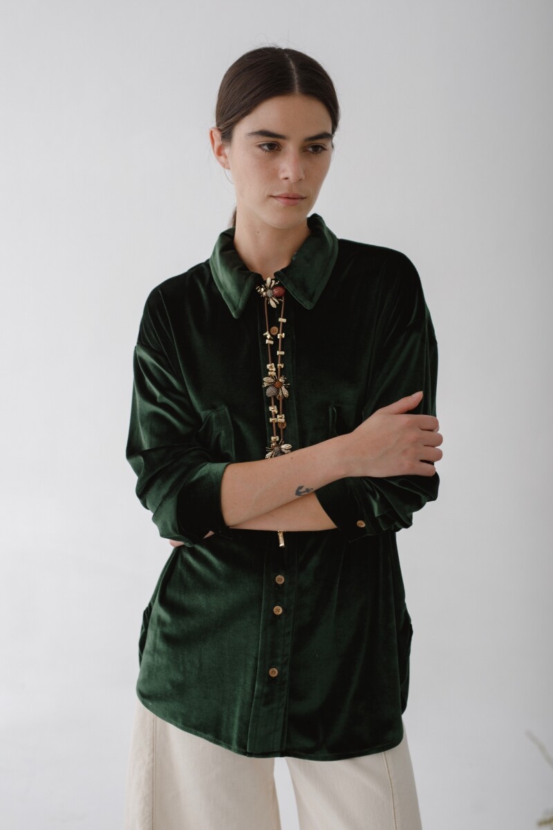Camisa Bimba Velvet - Verde 