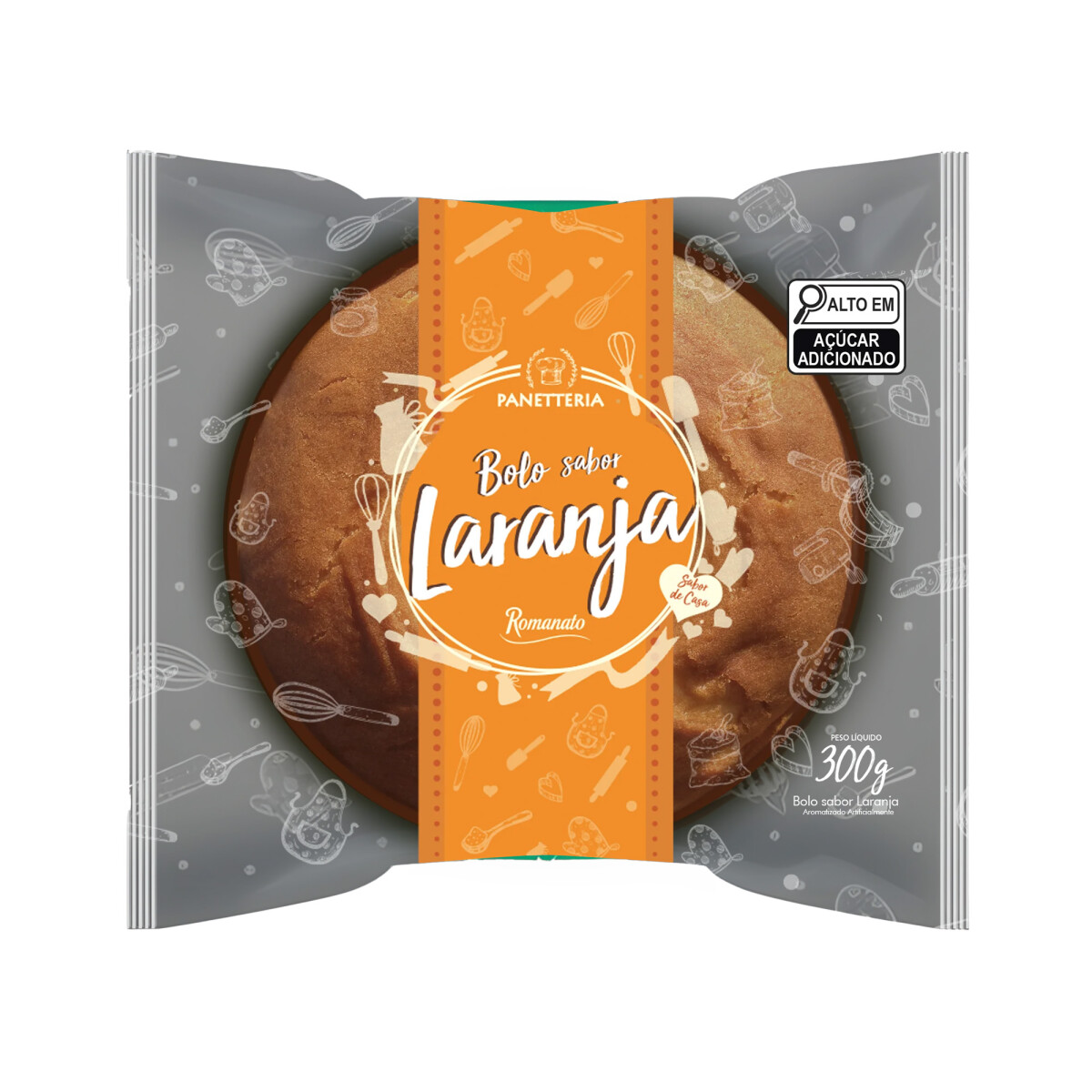 TORTA BOLO ROMANATO PANETTERIA 300 Grs - Naranja 