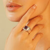 Anillo Heather de plata 925 con amatista carré Anillo Heather de plata 925 con amatista carré