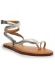 SANDALIA SNAKE PLATEADA PLATEADO