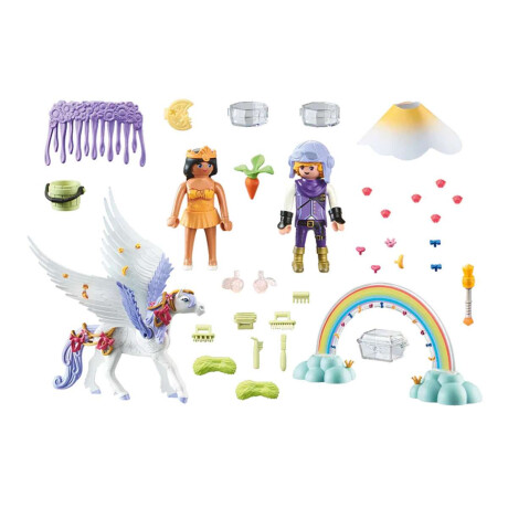 Pegaso con Arcoíris Playmobil 85 Piezas con Figuras
