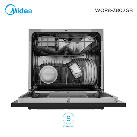 Lavavajillas Midea WQP83802GB 8 Cubiertos Negro