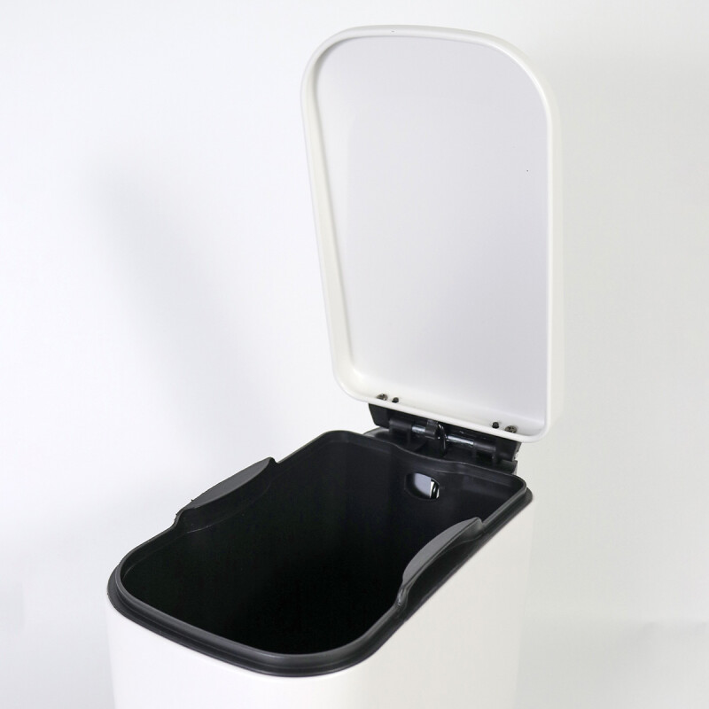 BASURERO INOX BLANCO C/PEDAL 8LTS Unica