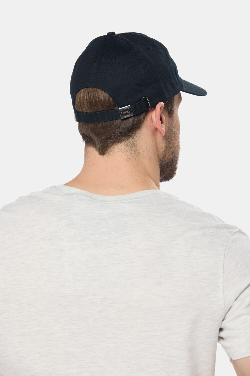 GORRO VISERA DE LONA BORDADO Negro