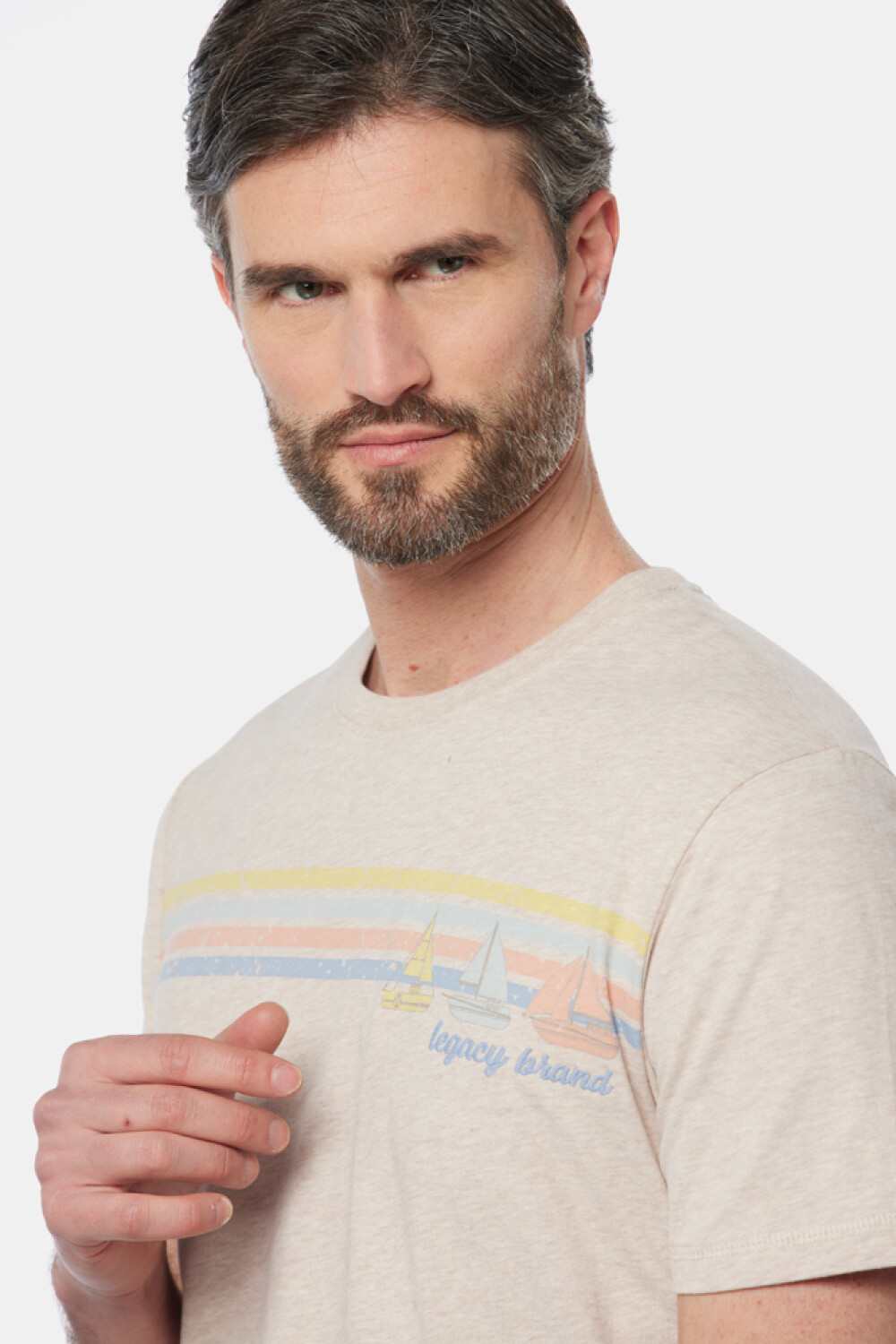 REMERA ESTAMPADA Beige