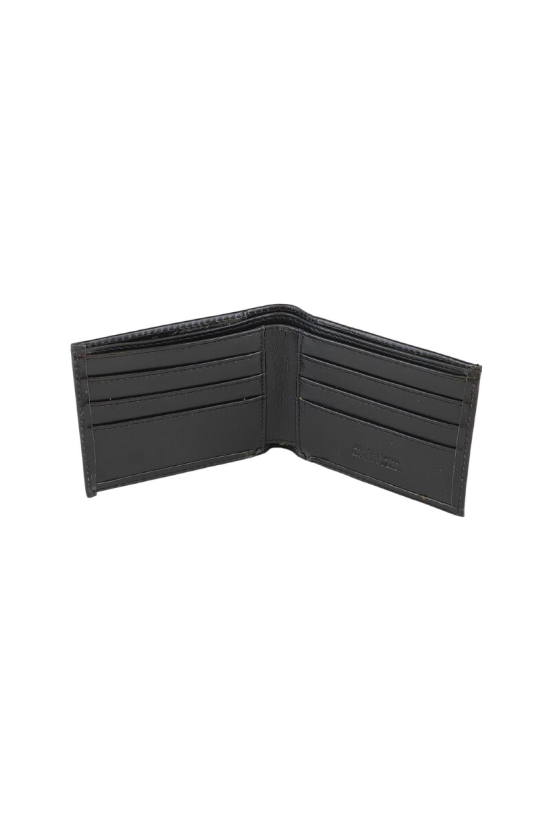 Billetera de hombre con visor exterioir para documentos Negro
