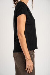 Remera Algodón Flame Negro