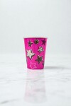 Vaso polipapel 8 oz FUCSIA STARS