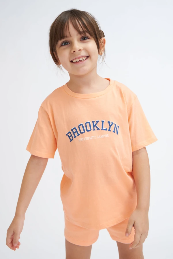 Camiseta manga corta Brooklin - Salmón