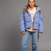 Campera Dama Nylon Abrigo Liso Rusty Azul Claro