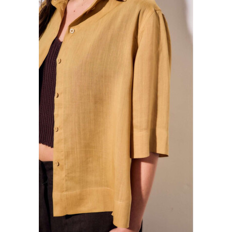 Camisa Lyocell Mostaza