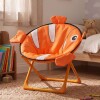 Silla Honguito Infantil Plegable de Metal Pez Naranja