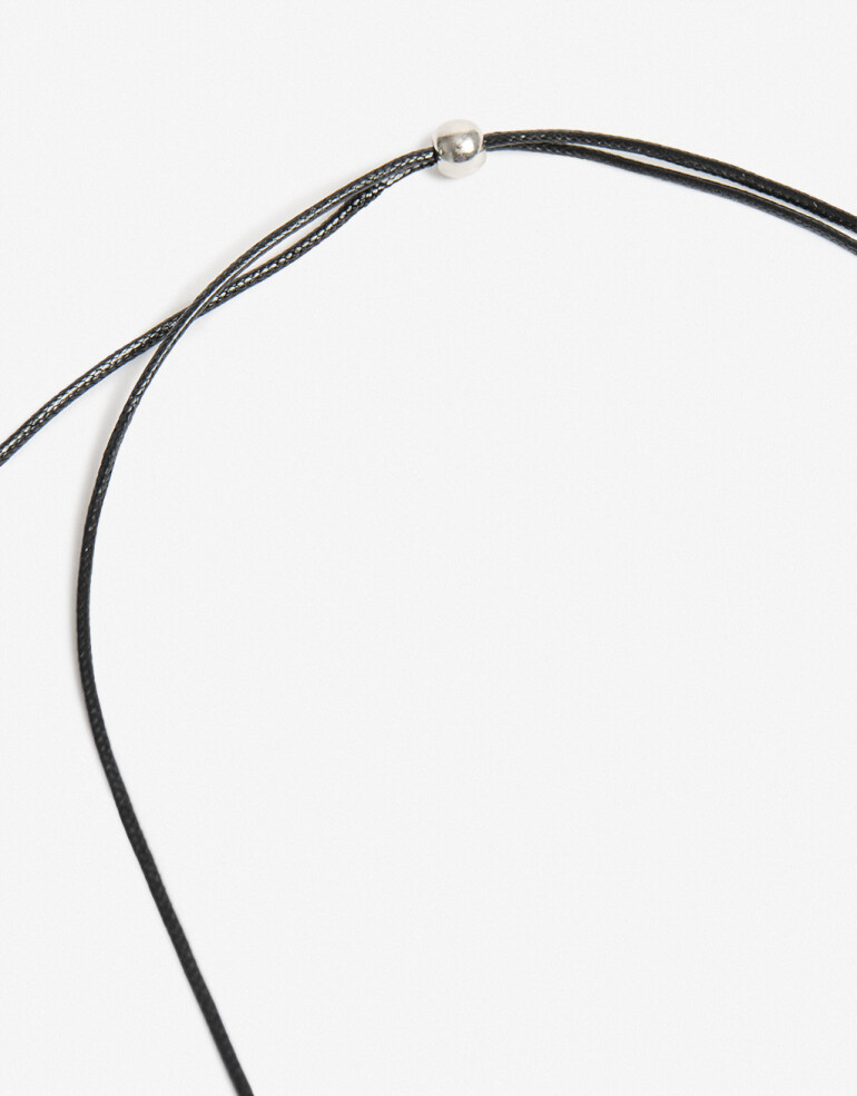 Collares Largos Metal Collar Largo Maxi Pieza Metal - Plateado Rodio