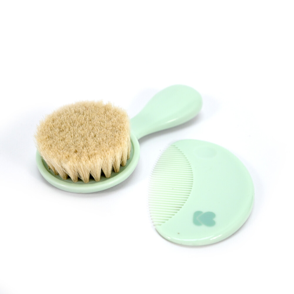 Set cepillo y peine KIKKABOO Verde agua