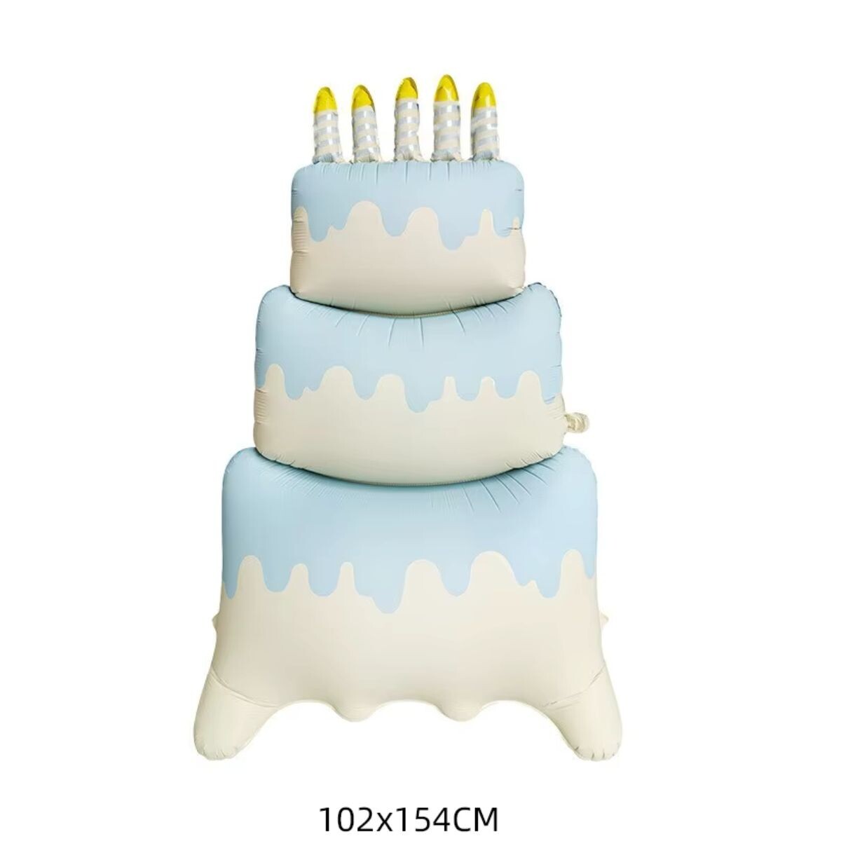 Globo Forma De Torta de Cumpleaños - Celeste 