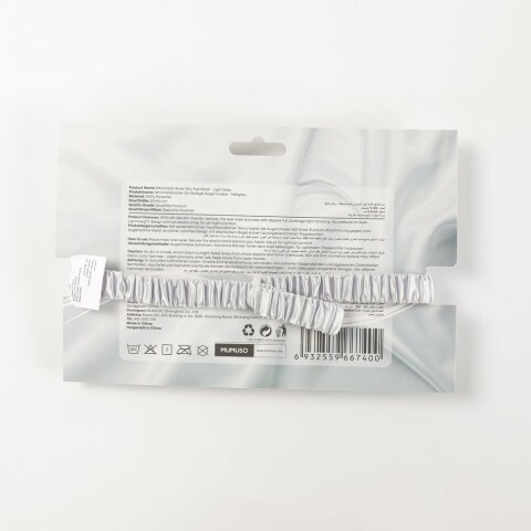 ANTIFAZ DE SEDA ESTILO MINIMALISTA - GRIS CLARO ANTIFAZ DE SEDA ESTILO MINIMALISTA - GRIS CLARO