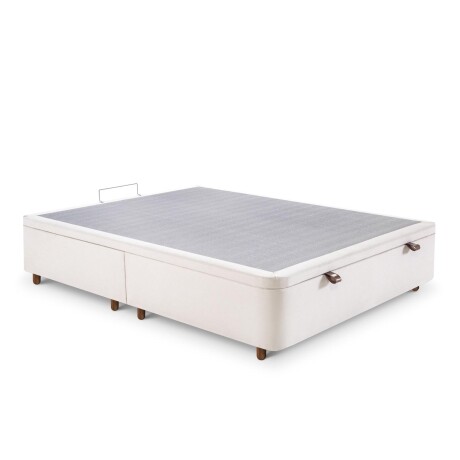 BOX BAÚL QUEEN MADERA NATURAL-BEIGE PREMIUM