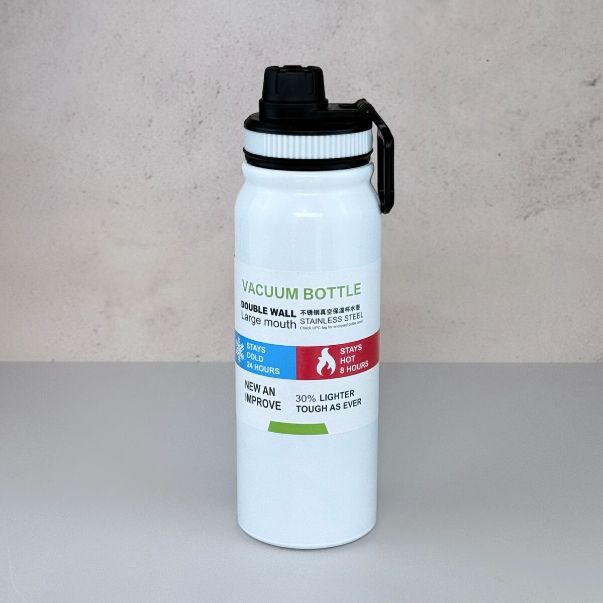 Botella Térmica de Acero Inoxidable Doble Pared | Blanco 