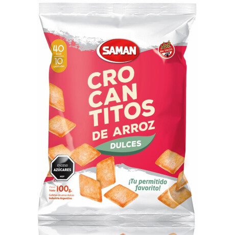 SNACK ARROZ SAMAN 100G CROCANTITO DULCE SNACK ARROZ SAMAN 100G CROCANTITO DULCE