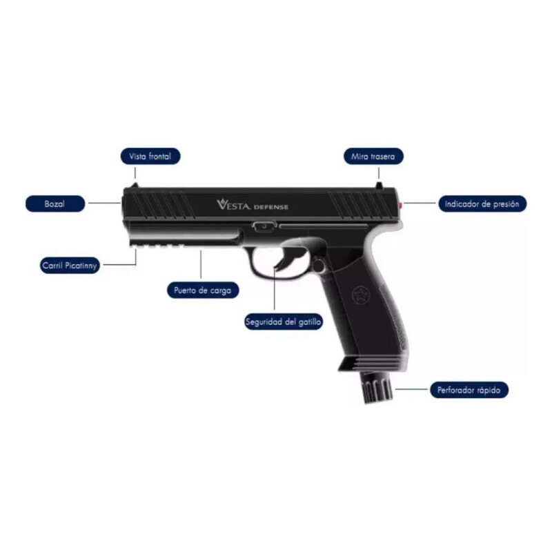 Combo Pistola Traumática T4e Pdw50 Calibre .50 Combo Pistola Traumática T4e Pdw50 Calibre .50