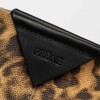 Bolso al hombro The Shopping En Cuero Animal Print Camel