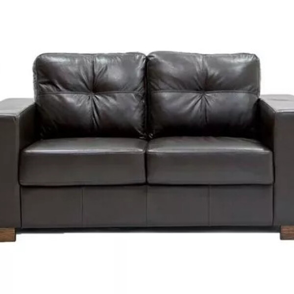 SOFA 100% CUERO - 2 CUERPOS - MODELO DOMINI - NEGRO SOFA 100% CUERO - 2 CUERPOS - MODELO DOMINI - NEGRO