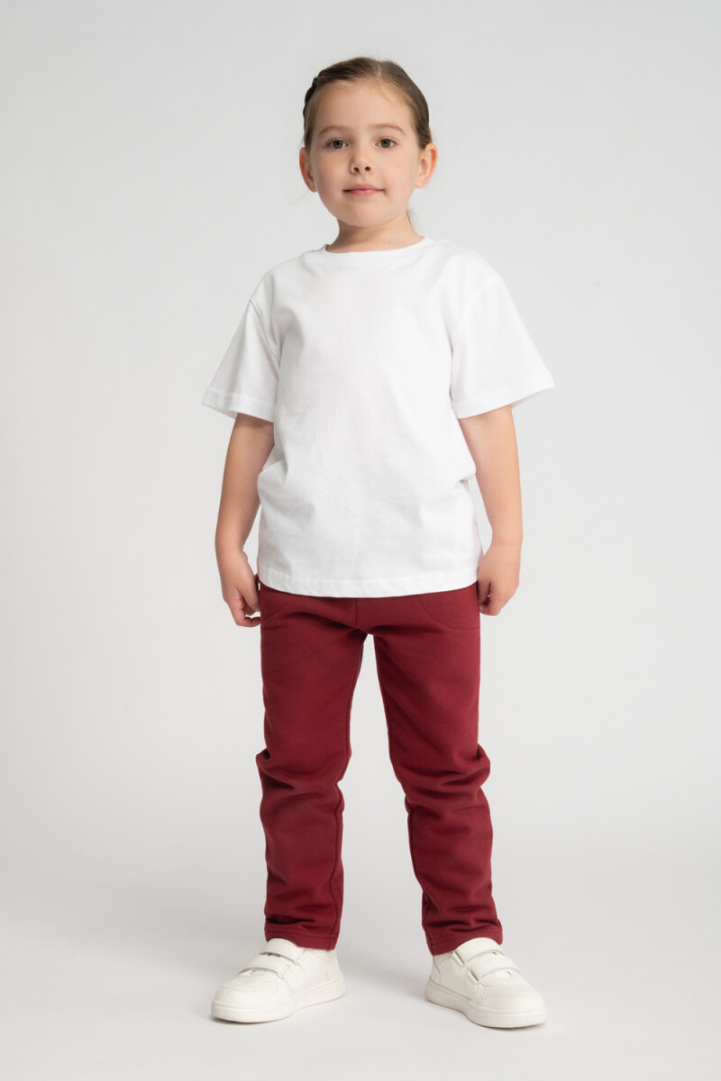 Pantalón deportivo básico Bordeaux
