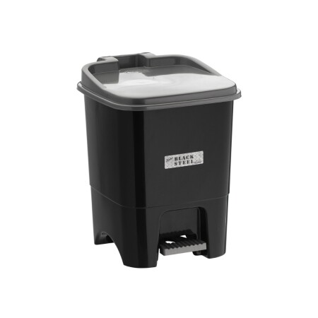 PAPELERA CON PEDAL BLACK STEEL 15 LITROS Sin color