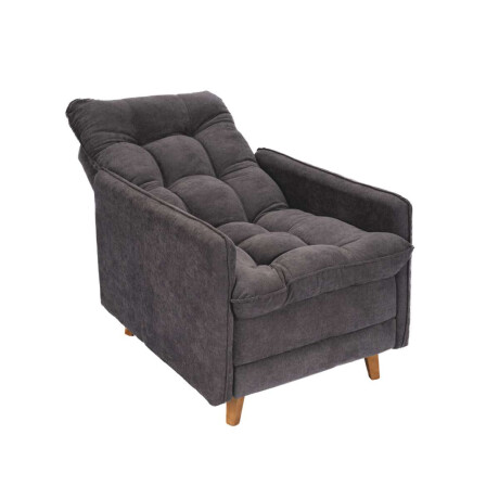 Butaca Reclinable 1 Cuerpo + Puff Living Montreal Gris