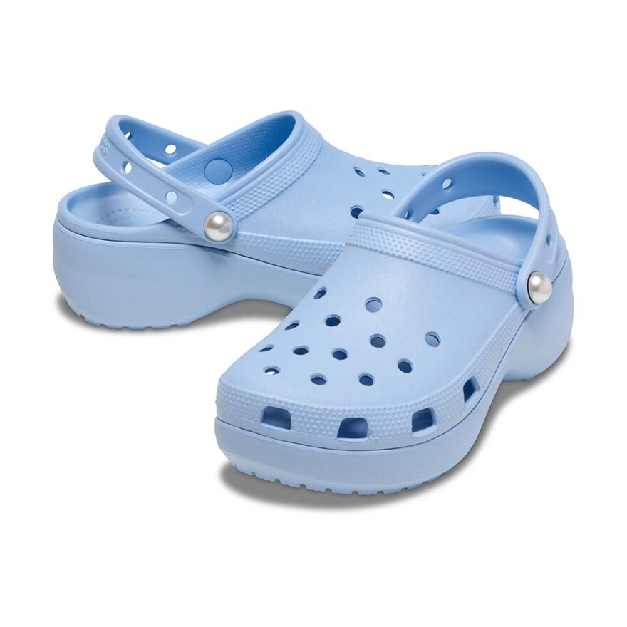 Classic Platform Pearl Clog W Blue Calcite
