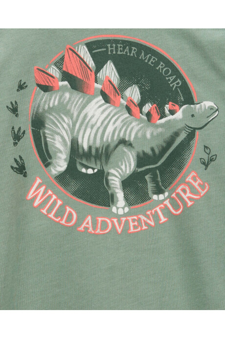 Remera de algodón, mangas largas en capas, diseño dinos Remera de algodón, mangas largas en capas, diseño dinos