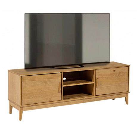 Rack para tv - Madera maciza - 2 Puertas Marrón