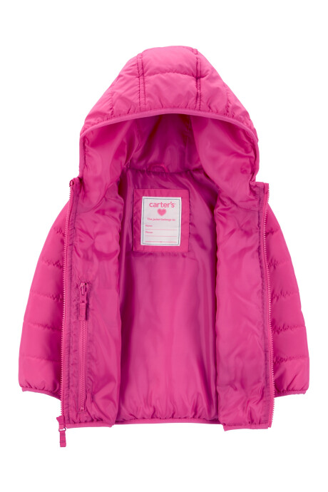Campera resistente al agua, plegable, rosada Sin color