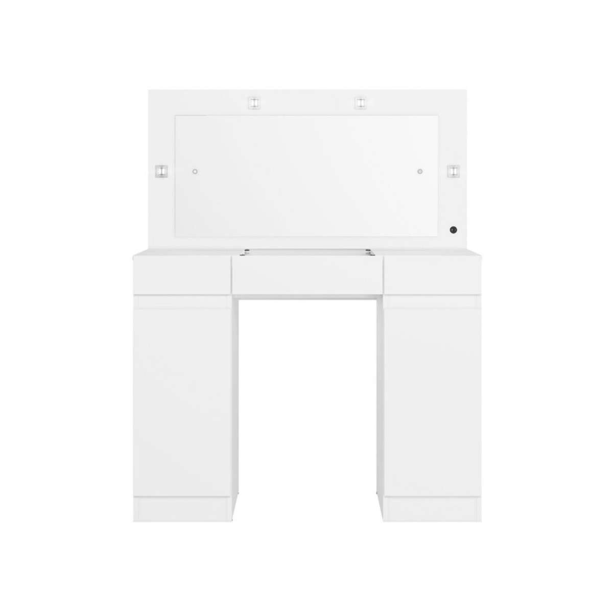 Tocador Espejo Grande Led Studio - Blanco 