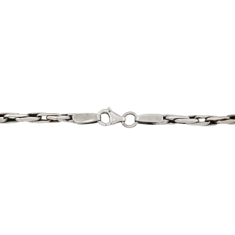 Cadena Rolo rectangulo-Plata y Oro-Sin Piedra-CD5006 sinpiedra