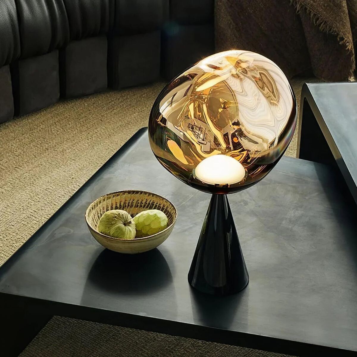 LUMINARIA DE MESA GOLD BOULE Dorado 