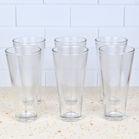 Set de 6 vasos de vidrio Set de 6 vasos de vidrio