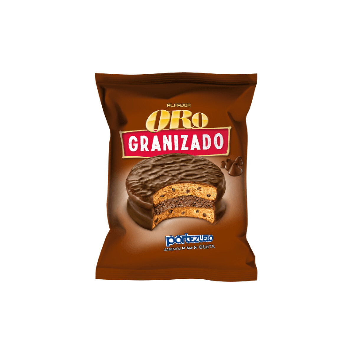 Alfajor Portezuelo Oro Granizado x 18 