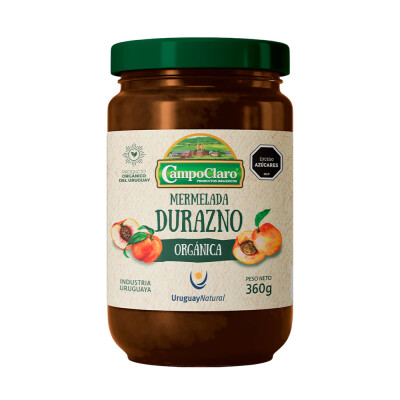 Mermelada De Durazno Orgánica Campo Claro 360g Mermelada Duraz 360g Campoclar