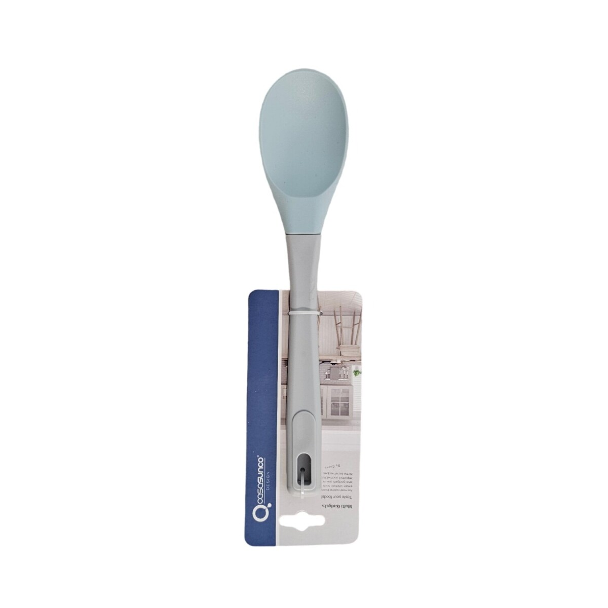 Cuchara de Silicona Antiadherente Cocina Calidad Premium - Celeste 