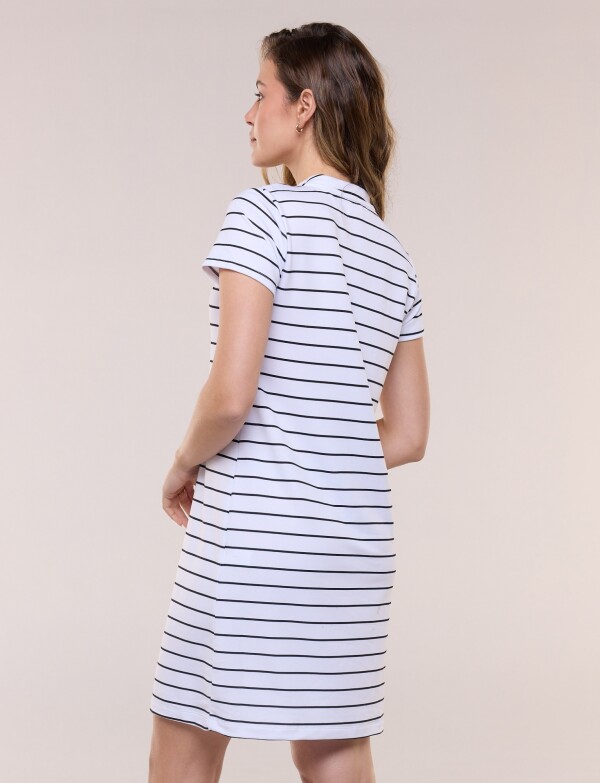 Vestido Playa Zip BLANCO/NEGRO