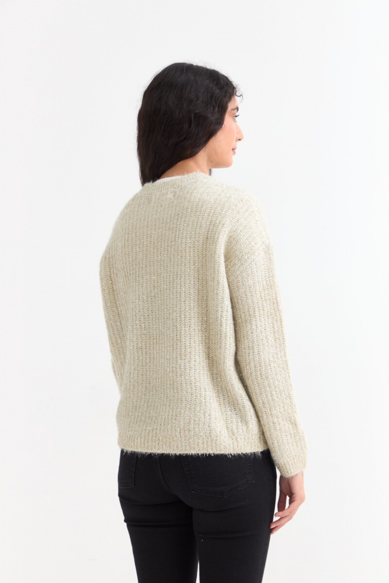 Sweater con lurex CRUDO