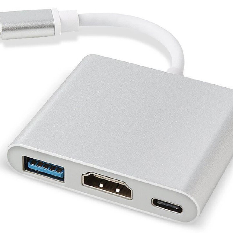 HUB Adaptador USB Tipo C 3.1 a HDMI, USB Tipo C y USB A Compatible con Mac HUB Adaptador USB Tipo C 3.1 a HDMI, USB Tipo C y USB A Compatible con Mac