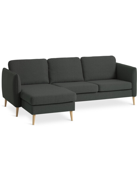 Sofá AAARHUS chaise longue tela gris osc Sofá AAARHUS chaise longue tela gris osc