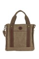 Cartera morral de lona Marrón