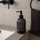 Dispensador de jabón de vidrio con base redonda 400ml NEGRO