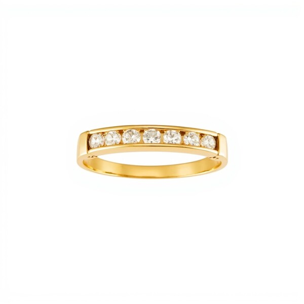 Anillo Medio Sin Fin-Oro bajo-Piedra Zirconia-AN8003 conpiedra