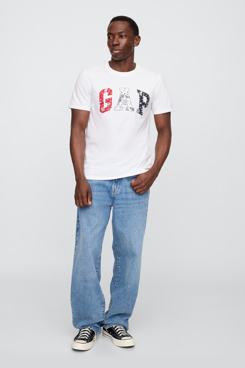 Remera Logo Gap Manga Corta Hombre New Off White V2