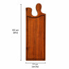 Tabla de Madera Artesanal de Eucalitpo Rojo Con Mango Modelo 2