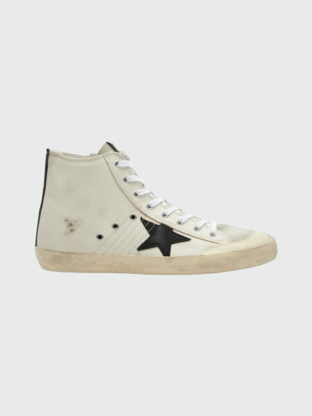 Golden Goose-Botines de cuero, Francy Classic Blanco